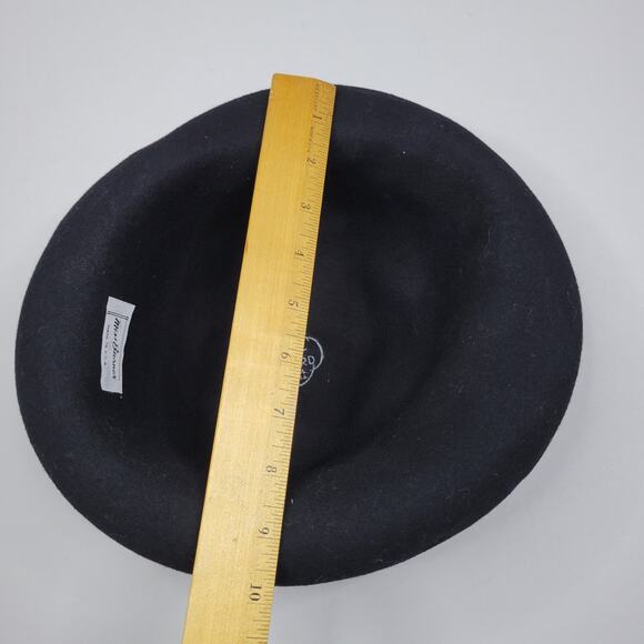 Michael Howard 100% Wool Bowler Hat Black Rolled Rim Great Condition Women USA - Picture 8 of 8